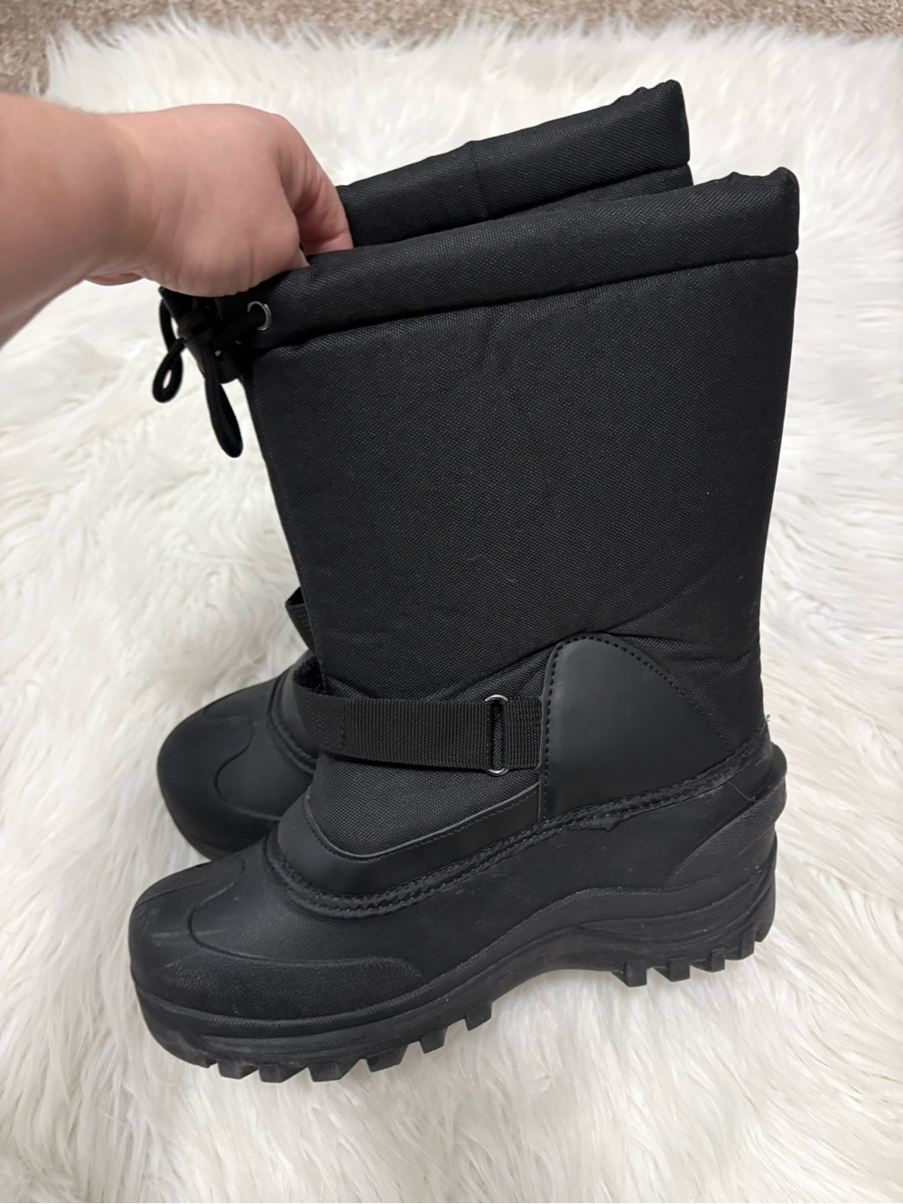 Landmark Lightweight Mid-Calf Waterproof Black Winter Snow Boot